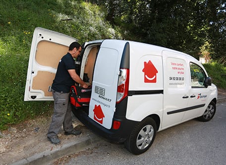 Les techniciens d'Electrogaz interviennent dans les Alpes-Maritimes